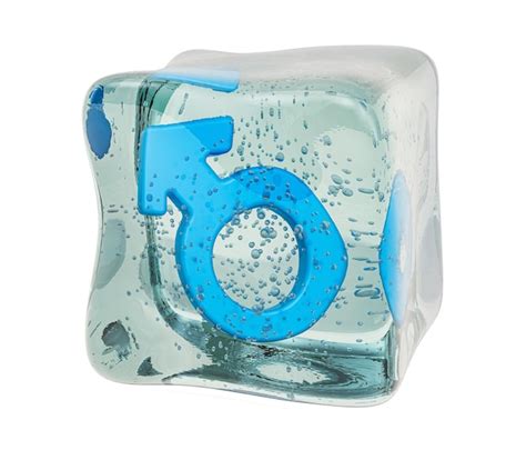 Premium Photo Male Gender Symbol Frozen In Ice Cube 3D Rendering