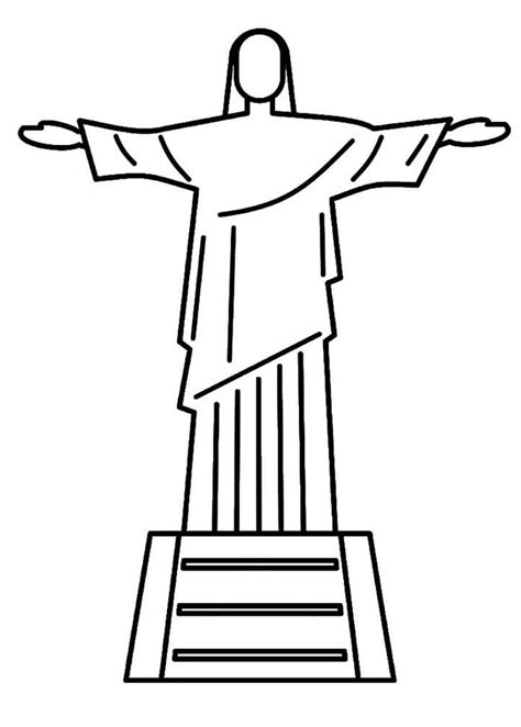 Cristo Redentor Desenho Para Colorir Ultra Coloring Pages Pdmrea