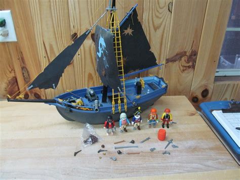 Playmobil Geobra Pirate Ship Playset Vintage Corsair