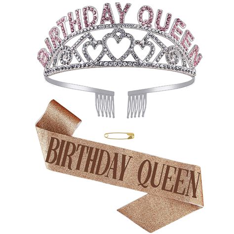 Buy Crown Guide Birthday Queen Crowns Tiaras Sash Rhinestone Crown Kit