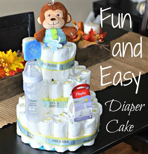 Fun And Easy Diaper Cake Great For Baby Showers Gifts