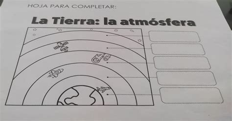 Hoja Para Completar La Tierra La Atmósfera Brainlylat