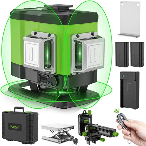 Huepar 3D Self Leveling Laser Level 3x360 Green Beam Cross Line Three