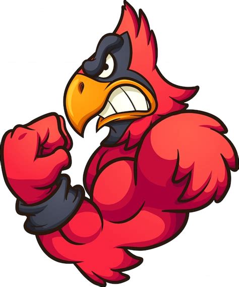 Premium Vector | Red cardinal mascot