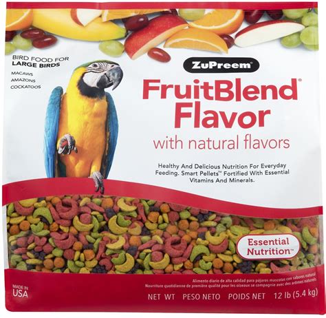 ZUPREEM FruitBlend With Natural Fruit Flavors Large Bird Food 12 Lb