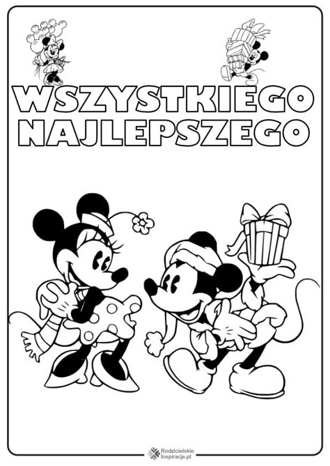 Myszka Miki Kolorowanki Do Druku Z Minnie I Mickey