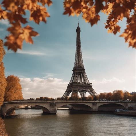 Premium Ai Image Photo Seine In Paris With Eiffel Tower In Autumn