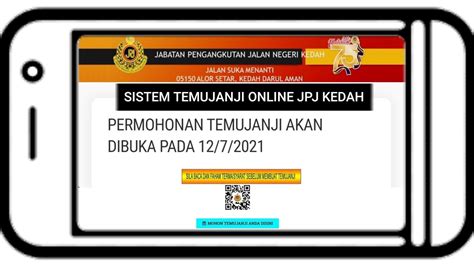 Sistem Temujanji Online Jpj Link Temujanji Jpj Negeri Kedah Baharu