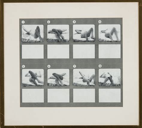 John Graham Coughtry Storyboard For Reclining Figure Moving 1975