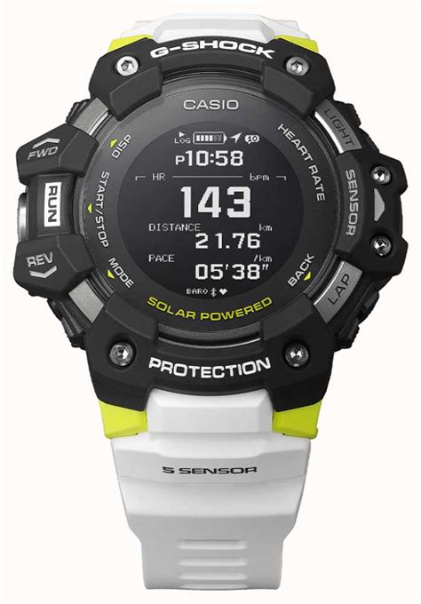 Casio G SHOCK G SQUAD Heart Rate Monitor Bluetooth White GBD