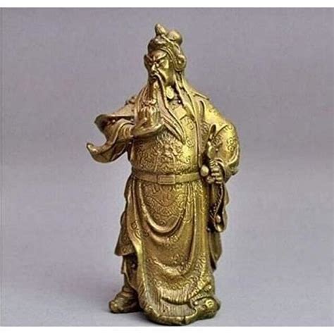 Shumacheng Statue Chinoise Feng Shui Guan Yu Rare Bronze Chinois