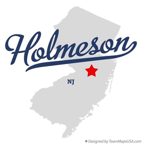 Map of Holmeson, NJ, New Jersey