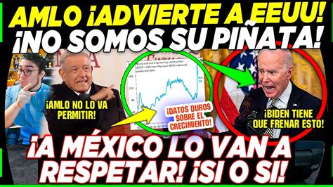 DE ÚLTIMA HORA AMLO ADVIERTE A EEUU NO SOMOS PIÑATA DE NADIE MÉXICO