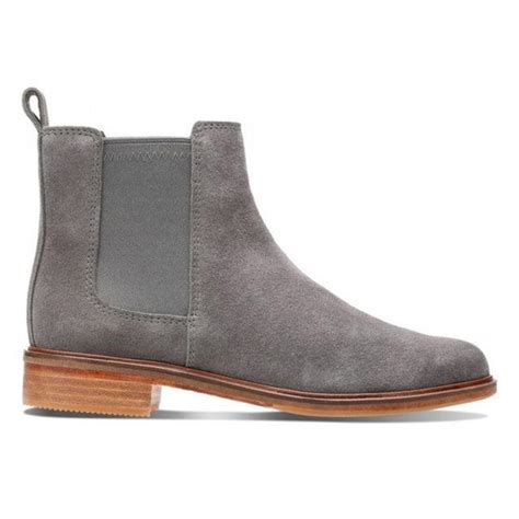 Clarks Womens Clarkdale Arlo Grey Suede Ankle Boots 26136721