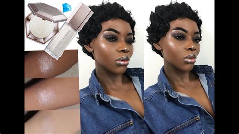 Fenty Beauty Diamond Bomb Diamond Milk Gloss Reviewanddemo On Dark