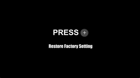 Restore Factory Setting Youtube