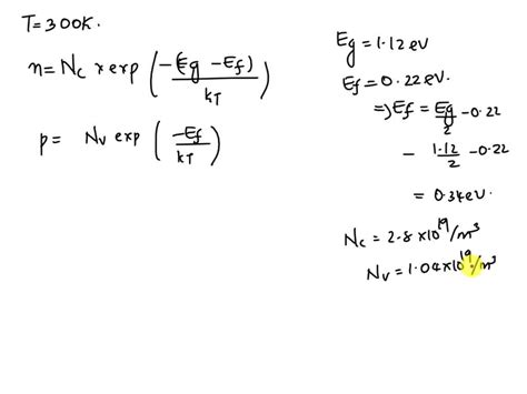 Solved Q Calculate The Thermal Equilibrium Electron And Hole