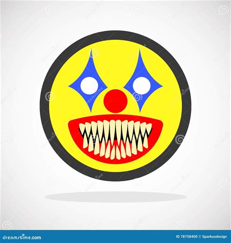 Smiley Espeluznante Del Payaso Ilustraci N Del Vector Ilustraci N De