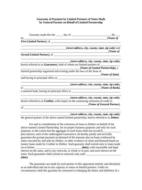 Limited Partners Fill Out And Sign Online Dochub