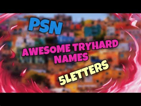 Tryhard PSN ID Names 2020 Not Taken YouTube