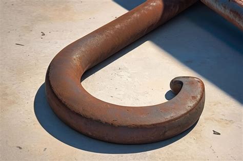 Big Rusty Steel Hook Weighs Premium Ai Generated Image