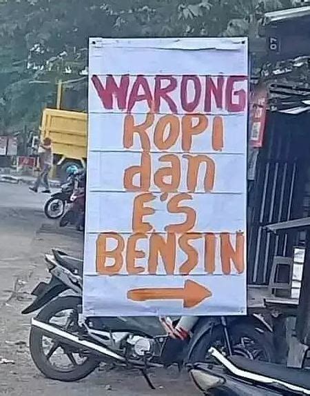 Penampakan Kocak Spanduk Warung Kopi Ini Tulisannya Nyeleneh A