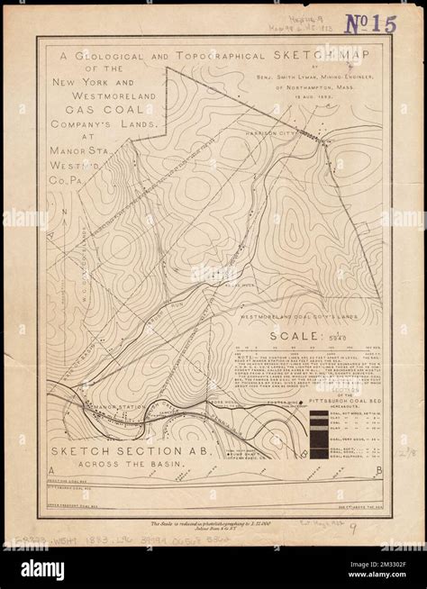 A Geological And Topographical Sketch Map Of The New York And Westmoreland Gas Coal Company S