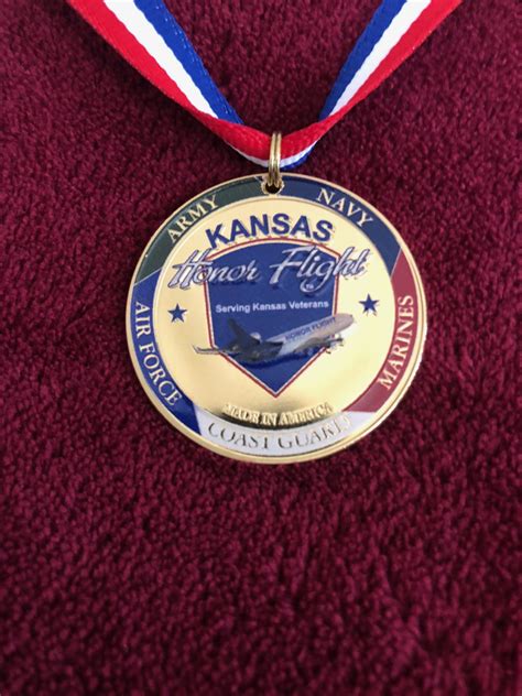 Kansas Honor Flight Challenge Coin Necklace Kansas Honor Flight