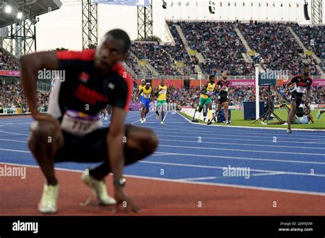 A General View As Trinidad And Tobagos Kashief King Is Seen In Action