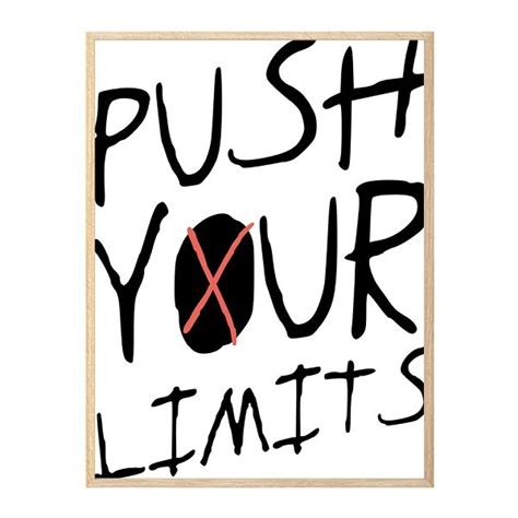 Push Your Limits Typography Print Typography Prints Wall Art Prints