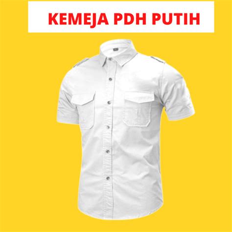 Jual Baju Kemeja PDH PDL Putih Baju Korsa Seragam PDH Lengan Pendek