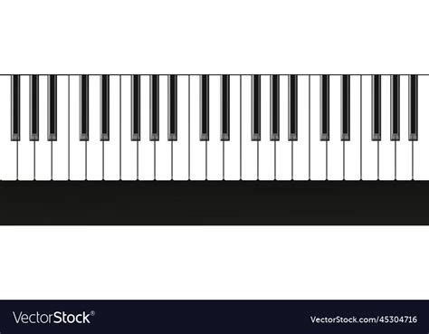 Realistic Piano Keys Musical Instrument Keyboard Vector Image