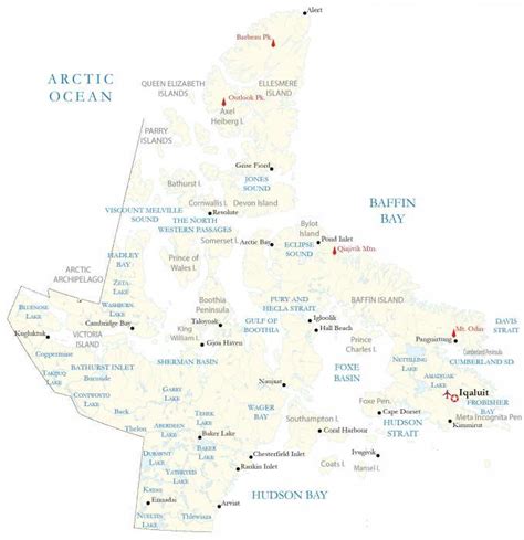 Map of Nunavut - GIS Geography