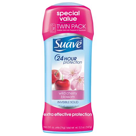 Suave Wild Cherry Blossom Antiperspirant Deodorant 26 Oz Twin Pack