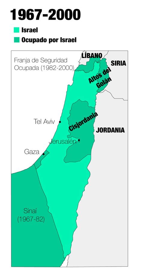 El Mapa De La Evolución Del Territorio De Israel Y Palestina