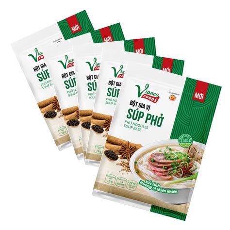 Bột Gia Vị Súp Phở ViancoFoods 18gr Vianco Gia Vị Việt Ấn Nguyên