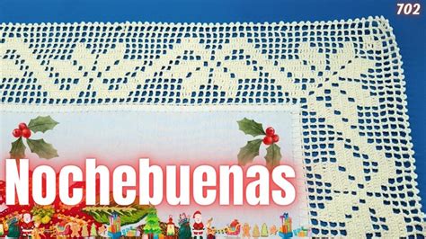 Hermosa puntilla de NOCHEBUENAS navideñas a crochet te enseño a