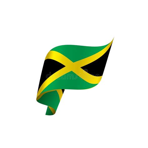 Bandeira De Jamaica Ilustração Do Vetor Ilustração do Vetor