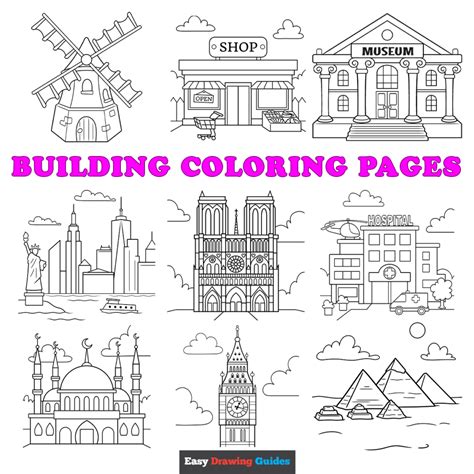 Free Printable Building Coloring Pages for Kids