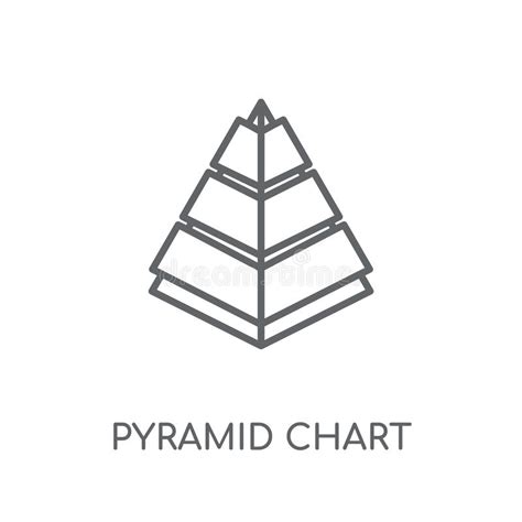 Piramidediagram Lineair Pictogram Het Moderne Embleem Van Het