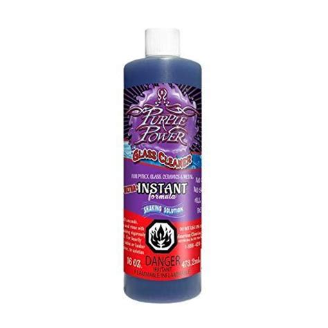 Purple Power Glass Cleaner Ultra Instant Formula Shaking Solution 16oz Hs Prplpwr Glsclean Shk