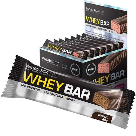 Whey Bar Barra Prote Na Caixa Probiotica Unid Sabores Fast