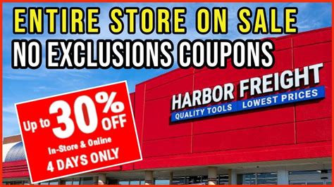 Harbor Freight No Exclusion Coupons January What To Buy At Harbor