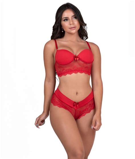 Conjunto De Bojo Em Renda E Microfibra Felicia Click Sophia