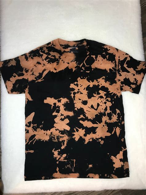 Black Bleached Tees Etsy