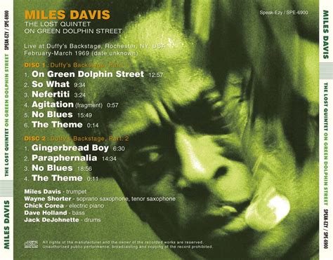 Miles Davis The Lost Quintet On Green Dolphin Street Rochester 1969