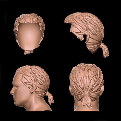 Hair Ponytail 3D Model 3D Printable CGTrader