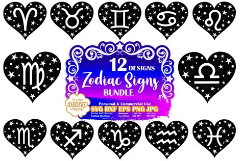 Zodiac Sign SVG Bundle Astrology SVG Horoscope SVG 781257 Cut