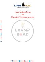 Chemical Thermodynamics Handwritten Notes Pdf Dirzon