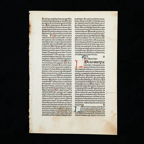 INCUNABEL BLAD Libro De Santos De Hussner Georg Hussner Activo En